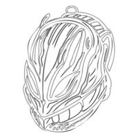 Alien outline illustration sketch vector