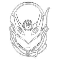 Alien outline illustration sketch vector