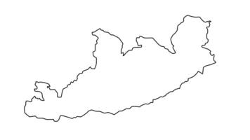 outline map of Qachas Nek in Lesotho video
