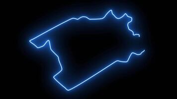 map of Darlington in south carolina with a blue glowing neon effect video