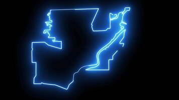 map of Toledo in ohio with a neon effect that glows blue video