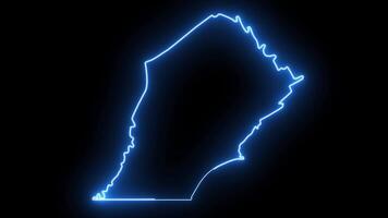 map of West Chester in Pennsylvania with a blue glowing neon effect video