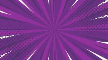 Purple comic sunburst effect background with halftone. Abstract background. Suitable for templates, sales banners, events, ads, web, pages, and others vector