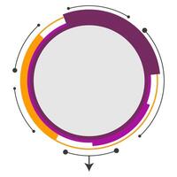 Circle Tech Infographic vector