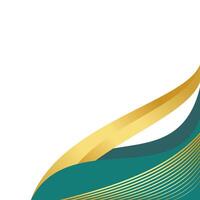 Golden Wavy Line Corner vector