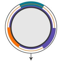 Circle Tech Infographic vector