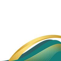 Golden Wavy Line Corner vector