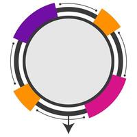 Circle Tech Infographic vector