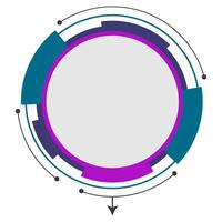 Circle Tech Infographic vector