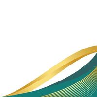 Golden Wavy Line Corner vector