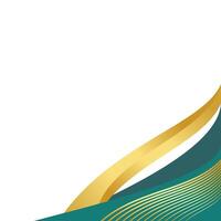 Golden Wavy Line Corner vector
