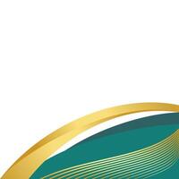 Golden Wavy Line Corner vector