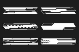 Set of Sci-fi Interface Element. Futuristic Technology Frame HUD Element vector