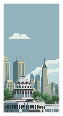 Washington DC background illustration