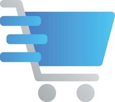 Shopping cart Icon in , flat gradient style color, illustration, art for design, ui, web, interface vector