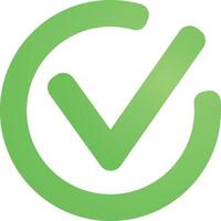 accept approve check mark correct done ok Icon, , flat, gradient, color, illustration, art for design, ui, web, interface vector
