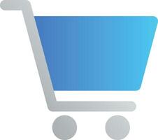Shopping cart Icon in , flat gradient style color, illustration, art for design, ui, web, interface vector