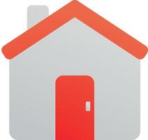 HOME HOUSE BUILDING ICON FLAT GRADIENT COLOR ILLUSTRATION vector