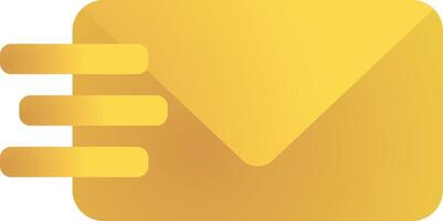 Envelope email icon in , flat gradient style color, illustration, art for design, ui, web, interface vector
