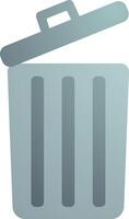 Trash bin recycle rubbish Icon, , flat, gradient, color, illustration, art for design, ui, web, interface vector