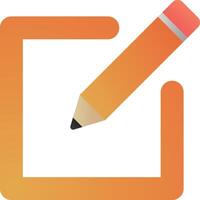 Edit Pencil Pen Icon, , flat, gradient, color, illustration, art for design, ui, web, interface vector