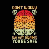 Halloween Zombie Brain vector