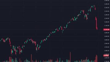Stock Market Chart. Stock market price chart for analysis. Business analytics with online trading candlestick background. Online trading software with charts and graphs. Colored candlesticks. video
