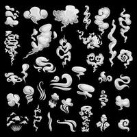 Abstract Smoke and Cloud Swirl Illustrations for Design Projects vector