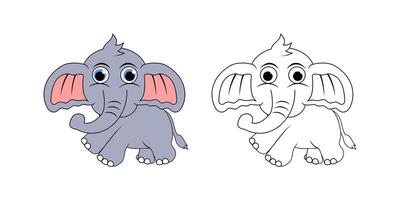 Elephant Cartoon Character Design Illustration vector
