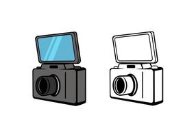 Digital Camera Design Illustration vector