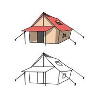 Camping Tent Design illustration vector