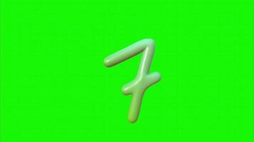 Numbers on a green background video