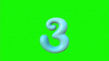 Numbers on a green background video
