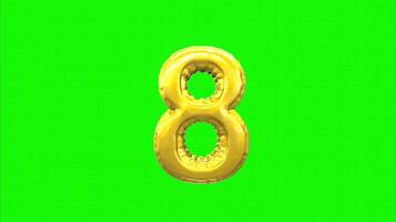 Numbers on a green background video