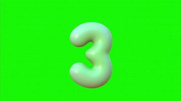 Numbers on a green background video