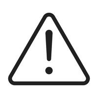 warning sign icon on white background vector