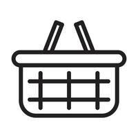 shopping icon on white background vector