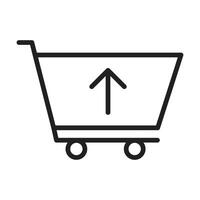 shopping icon on white background vector