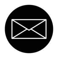 mail icon on white background vector