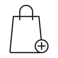 shopping icon on white background vector