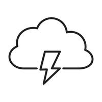 rain lightning icon on white background vector