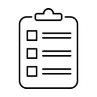 Clipboard icon on white background vector