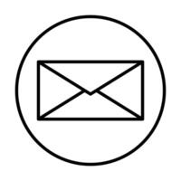 mail icon on white background vector