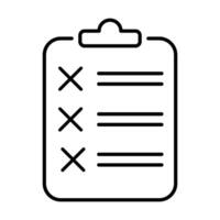 Clipboard icon on white background vector