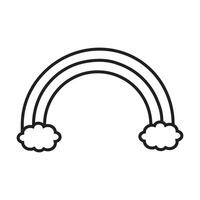 rainbow icon on white background vector