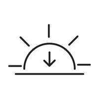 sunset icon on white background vector