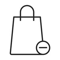 shopping icon on white background vector