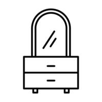 Dressing Table icon on white background vector