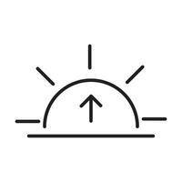 sunrise icon on white background vector