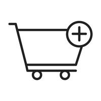 shopping icon on white background vector